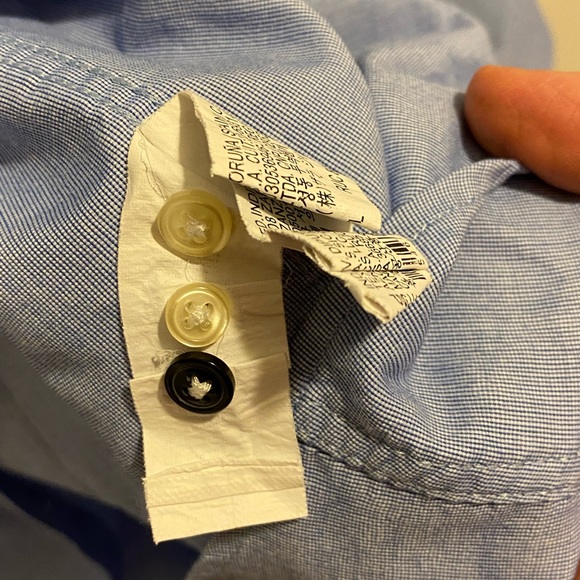 Men’s Zara slim cut collared button down, light blue, size L - Picture 5 of 5